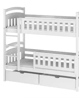 Poschodové postele Posteľ Ignas 80x160 white