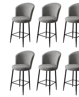 Barové stoličky Bar Stool Set (6 Pieces) Alte - Grey, Black