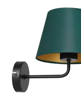Svietidlá  Nástenná lampa ARDEN 1xE27/60W/230V zelená/zlatá 3557