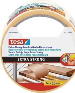 Potravinárske fólie TESA Páska kobercová obojstr. biela, 5mx50mm Tesa, silen lepiaca