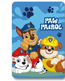Deky Deka detská flecee Paw Patrol modrá 140x100cm Faro Tiahome