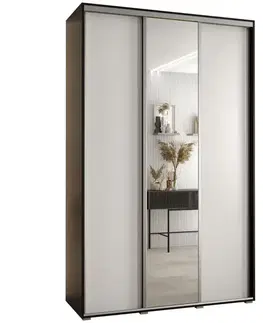 Šatníkové skrine Skriňa 45 Canaris 3 150 čierna/biela/silver
