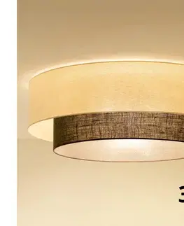 Svietidlá BRILAGI - LED Stropné svietidlo BOHO STYLE 3xE27/15W/230V pr. 80 cm krémová/hnedá 8590828028031