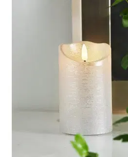 Vianočné dekorácie Eglo 411503 - LED Sviečka FLAMME RUSTIC LED/2xAA strieborná 411503