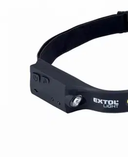 Čelovky EXTOL LIGHT Lampa čelová 350lm, COB + XPE LED, 1,2Ah Li-pol, pevný plastový pás