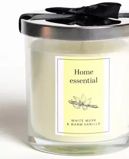 Vybavenie a dekorácie bytu Vonná sviečka White Musk&Warm Vanilla 8x9 cm