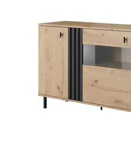 Komody ArtLas Komoda MALIA 3D | s LED osvetlením