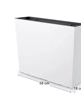 Kvetináče a truhlíky NABBI DUC600T plastový kvetináč 60 cm biela