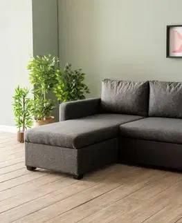 Pohovky a gauče Rohová rozkladacia pohovka Kado - Dark Grey