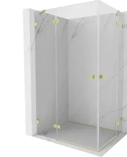 Sprchovacie kúty MEXEN/S - Lunar Duo sprchovací kút dvere krídlové 115 x 90, transparent, zlato kartáčovaná 834-115L-090P-55-00