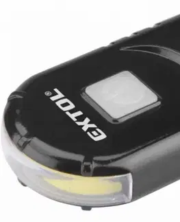 Čelovky EXTOL LIGHT Svietidlo 1W COB LED s klipom, 160lm, 0,5Ah Li-po, USB nabíjanie