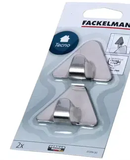 Vešiaky a háčiky na stenu Samolepiace háčiky  Inox trojuholníkové 61206