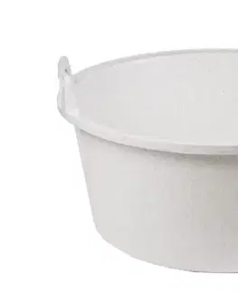 Lavóry, vandle ALFA PLASTIK - Vandlík škopok 56cm okrúhly 40l granit biely