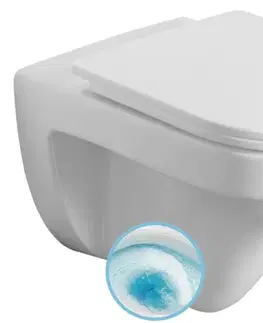 Záchody AQUALINE - DENICA závesná WC misa, Vortex Rimless, 36x52cm, biela PS8512