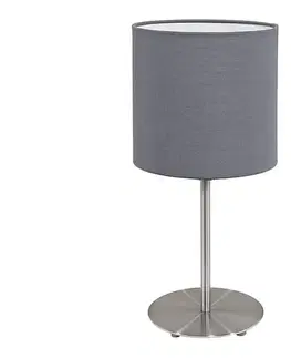 Lampy Eglo 55215 - Stolná lampa PASTERI 1xE14/40W/230V šedá 55215