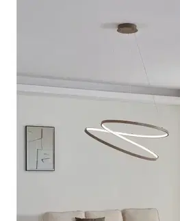 Svietidlá Eglo 901141 - LED Luster na lanku RUOTALE LED/42W/230V 3000K béžová 901141