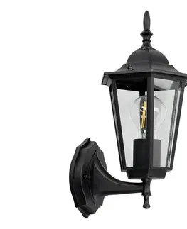 Svietidlá  Vonkajšie nástenné svietidlo 1xE27/60W/230V IP44 čierna KTLO4101CZAL