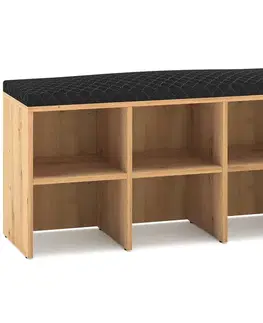 Skrinky na topánky Skrinka na topánky RENES 01 dub artisan/čierna