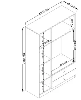 Šatňové skrine Šatníková skriňa Yaman 1600-027 - Walnut