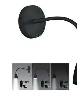 Svietidlá BRILAGI - LED Stmievateľná nástenná lampička LED/4W/230V čierna WO54-B-OEM1