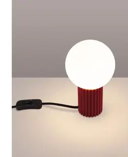 Lampy  SL.1751 - Stolná lampa HALO 1xG9/8W/230V pr. 12 cm červená SL.1751