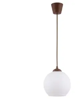 Svietidlá BRILAGI - LED luster na lanku RETRO GLASS 1xE27/60W/230V pr. 15 cm hnedá/biela NSTK7432+TK8611A