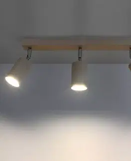 Lampy do obývačky Nástenná lampa Rinne 3 prírodné drevo