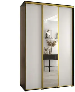Šatníkové skrine Skriňa 45 Canaris 3 150 čierna/biela/gold