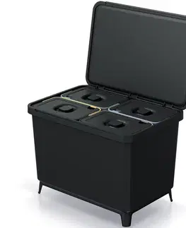 Odpadkové koše NABBI NKS60W4 odpadkový kôš na triedený odpad 40 l čierna