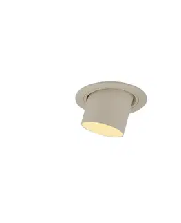 Zapustené svietidlá Moderné zabudované bodové svetlo béžové GU10 50 mm okrúhle výkyvné - Installa