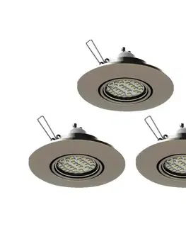 Svietidlá Eglo 78705 - SADA 3x LED Podhľadové svietidlo PENETO 1xGU10/3,3W/230V chróm 78705