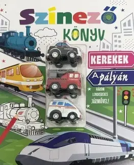 Pre deti a mládež - ostatné Színező könyv - Kerekek a pályán