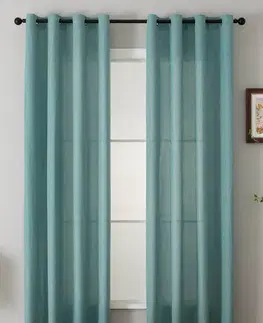 Záclony MKLozkoviny.sk Závesy Zara mätová – 140 × 180 cm (2 ks)