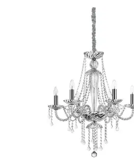 Svietidlá Ideal Lux - Krištáľový luster na reťazi AMADEUS 6xE14/40W/230V pr. 67 cm číra 168753