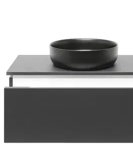 Kúpeľňový nábytok Kúpeľňová skrinka s doskou SAT Feel 80x30x46 cm antracit mat SATFEEL80ANTD SATFEEL80ANTD