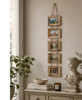 Klasické fotorámčeky Fotorámčeky 5ks Devi  22x85 indický masív mango