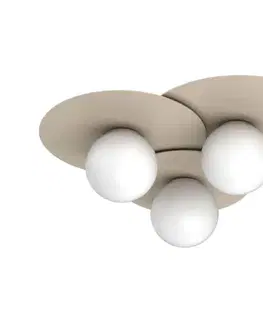 Svietidlá  Stropné svietidlo FLAT 3xE27/15W/230V 55x60 cm béžové 9582