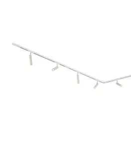 Koľajnicové svetelné systémy Moderný koľajnicový systém s 6 reflektormi béžovo-biely 1-fázový - Slimline Uzzy