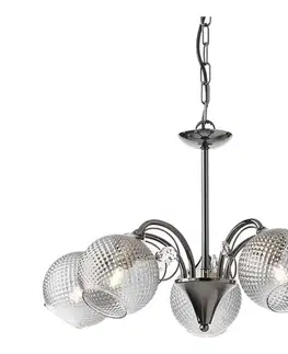 Svietidlá Redo 02-973 - Luster na reťazi ASPERA 5xE14/28W/230V čierna 02-973