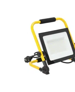 Svietidlá  LED Prenosný reflektor TIGRA LED/100W/4000K IP54 čierna/žltá 003938