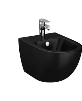 Záchody Bidet VitrA Shift závesný čierny, vnútorný prívod RN020BL RN020BL