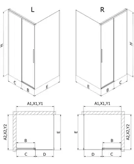 Sprchovacie kúty MEXEN/S - Rox sprchovací kút posuvný 135 x 80, transparent, zlato 8C2-135-080-50-00