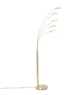 Stojace lampy Dizajnová stojaca lampa mosadz vrátane LED 5-žiarovková - Sixties Trento