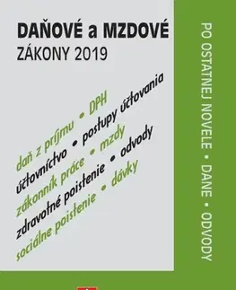 Dane, účtovníctvo Daňové a mzdové zákony 2019 - po novele + dane a odvody - Kolektív autorov