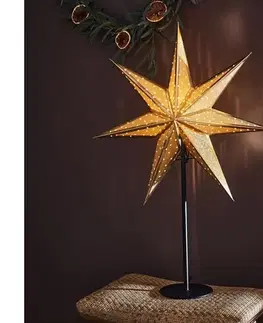Vianočné dekorácie Markslöjd 705795 - Vianočná dekorácia GLITTER 1xE14/25W/230V 65 cm čierna/zlatá 705795.00