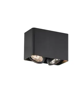 Bodove svetla Dizajnový prisadený reflektor čierny GU10 70 mm 2-svetelný otočný a naklápací - Vox