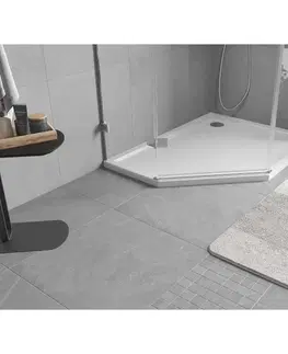 Vane MEXEN - Flow päťboká sprchová vanička slim pravá 90 x 80, biela lesk 46P108090R