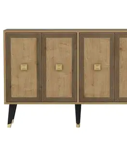 Komody Konzolový stolík Ansel - Sapphire Oak, Gold