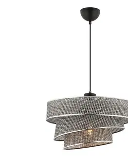 Svietidlá  Závesný luster na lanku COUPER 1xE27/60W/230V sivá/lesklý chróm 390FLH2425