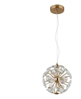 Svietidlá Globo 16047H - LED luster na lankách VIRINA LED/12W/230V 3000K zlatý 16047H